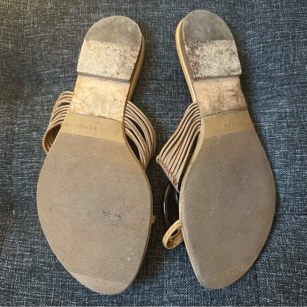 Dior Tan Sandals with Black Embellishments - Picture 4 of 6
